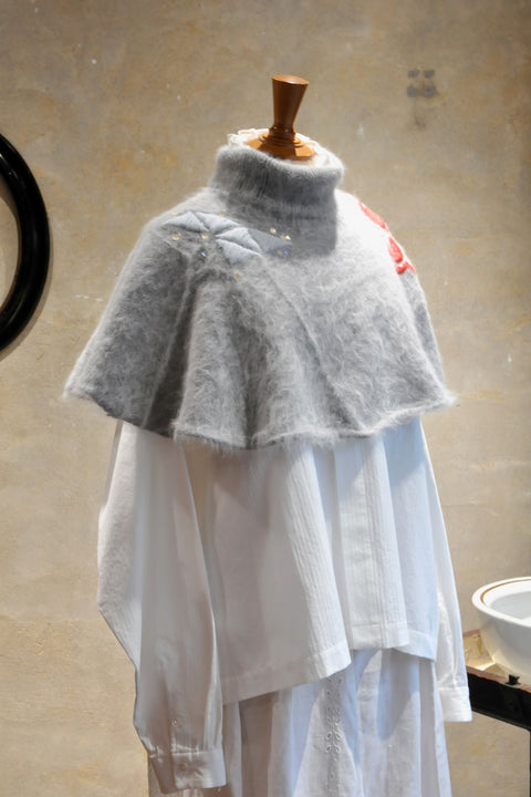 Angola nylon mini cloak (gray)