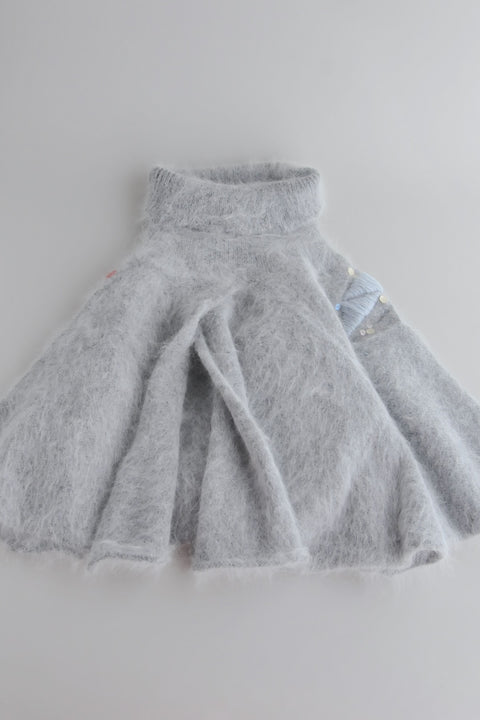 Angola nylon mini cloak (gray)