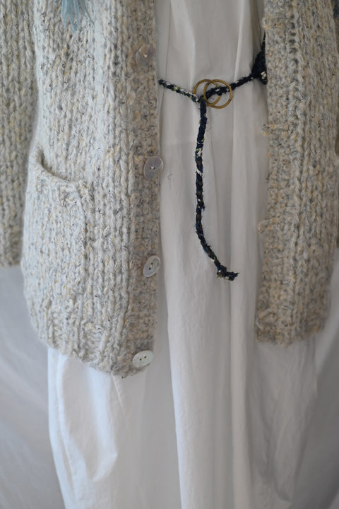 No.16/ fog color : 霧色 リボンカーディガン