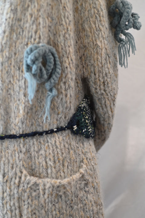 No.16/ fog color : 霧色 リボンカーディガン