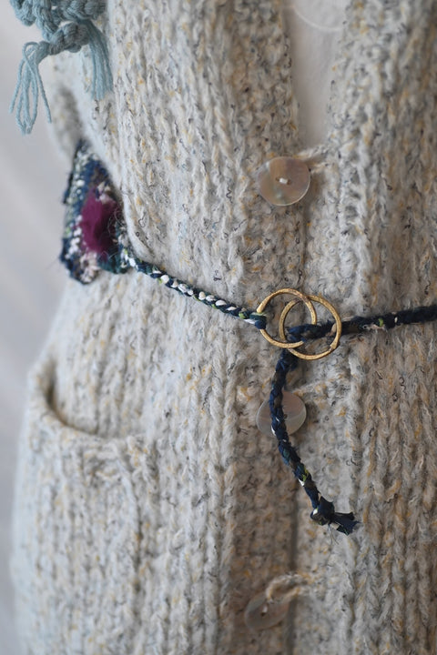 No.16/ fog color : 霧色 リボンカーディガン