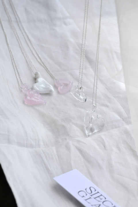 SIESES GLASS -Ripple Heart Necklace-