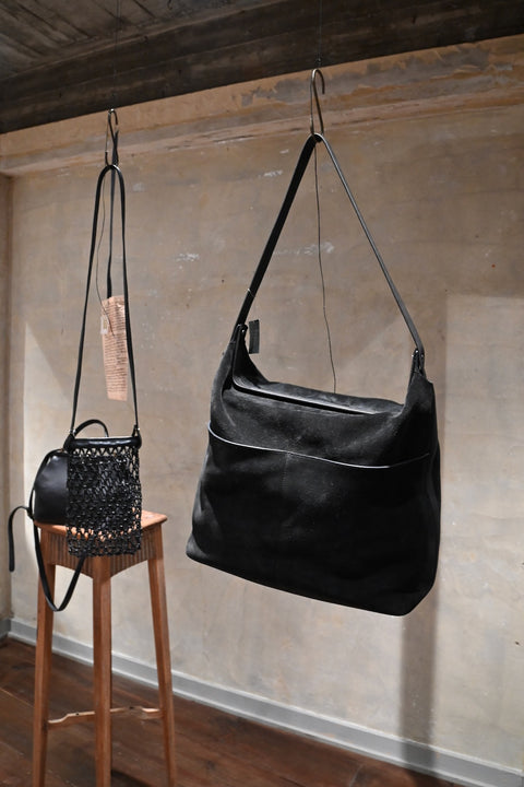 【ヌ｜オーダー制】ランズーバッグ（calf suede / black）