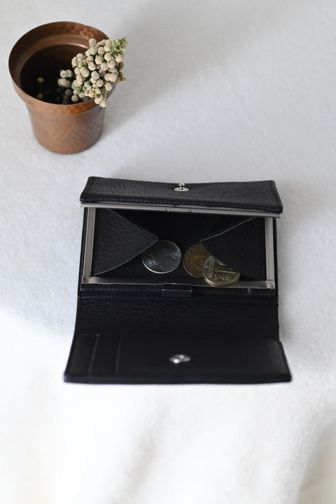 【ヌ｜オーダー制】フレームミニ財布（black）