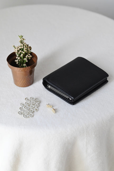 【ヌ｜オーダー制】フレームミニ財布（black）