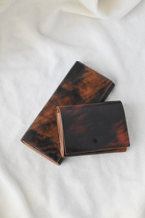 【ヌ｜オーダー制】フレーム財布：長 /二つ折り（marble）