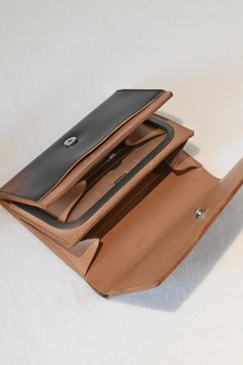 【ヌ｜オーダー制】フレーム財布：長 /二つ折り（marble）