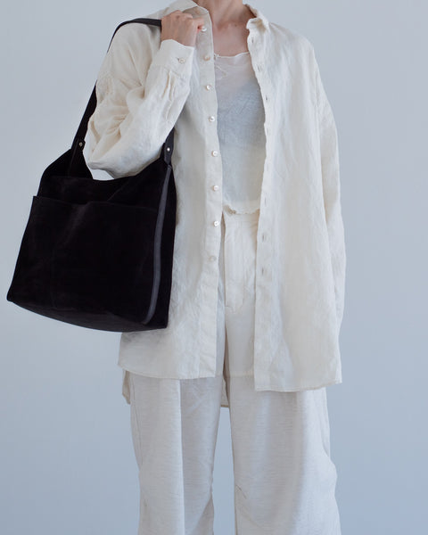 【ヌ｜オーダー制】ランズーバッグ（calf suede / black）