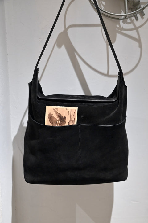 【ヌ｜オーダー制】ランズーバッグ（calf suede / black）