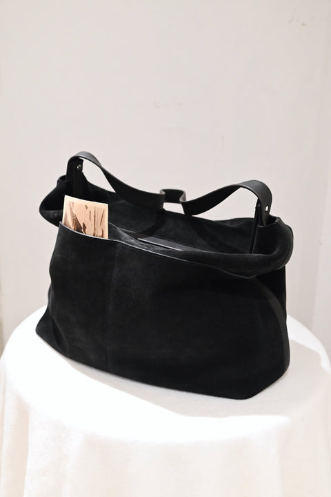 【ヌ｜オーダー制】ランズーバッグ（calf suede / black）