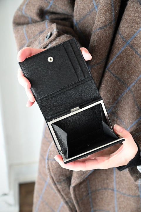 【ヌ｜オーダー制】フレームミニ財布（black）