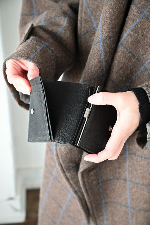 【ヌ｜オーダー制】フレームミニ財布（black）