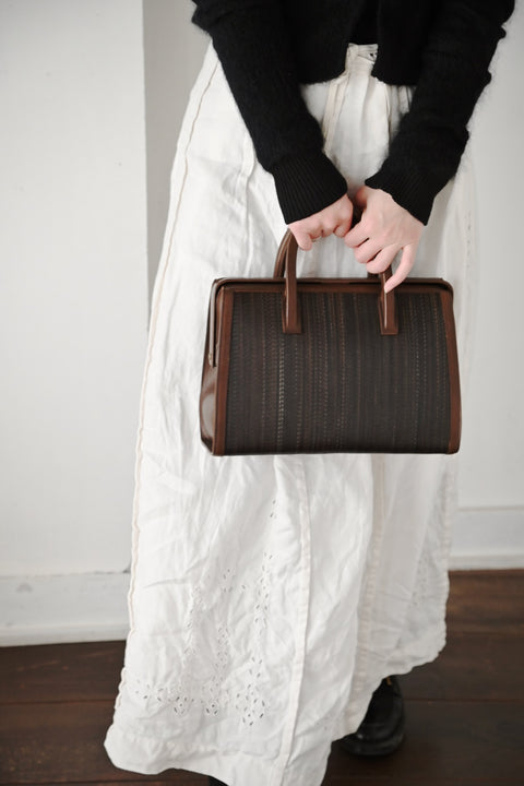 【ヌ｜オーダー制】トップフレームバッグ（horse hair / brown）