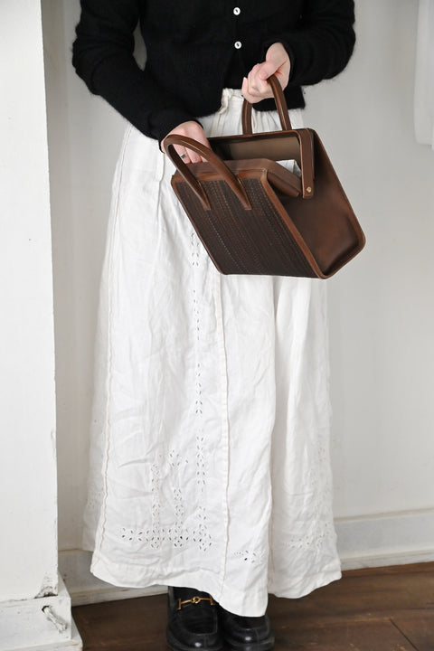 【ヌ｜オーダー制】トップフレームバッグ（horse hair / brown）