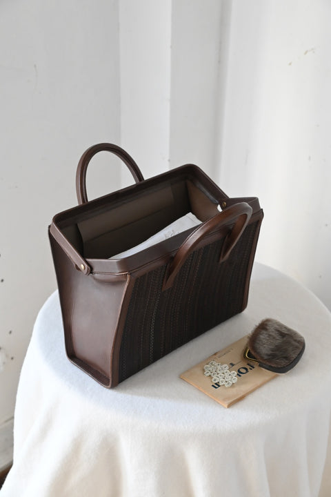 【ヌ｜オーダー制】トップフレームバッグ（horse hair / brown）