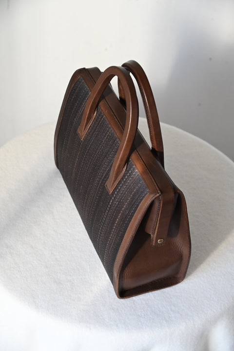 【ヌ｜オーダー制】トップフレームバッグ（horse hair / brown）