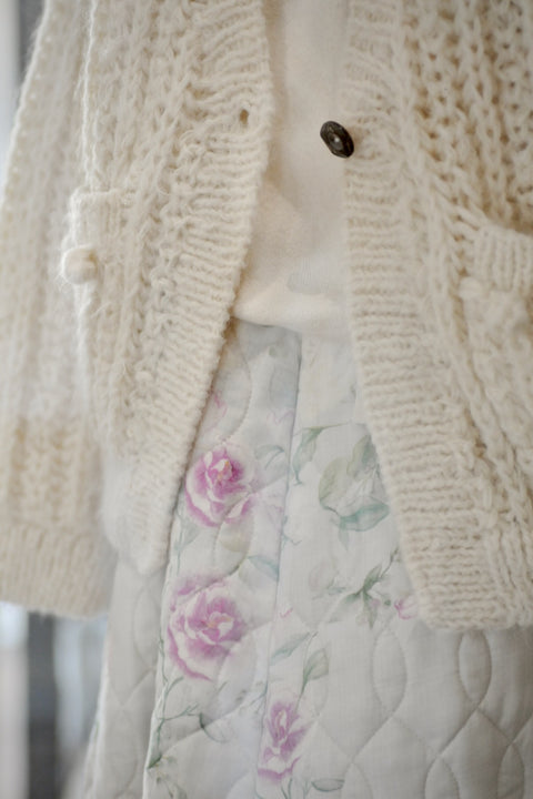 No.17/ colors of nature : 自然の色 モヘアニットカーディガン（off white）