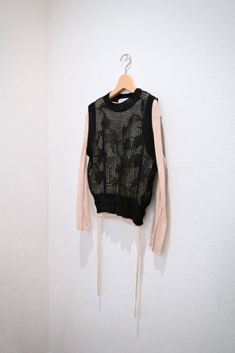 No.9 透明に落ちる影 フェアリーマグノリアベスト（black）