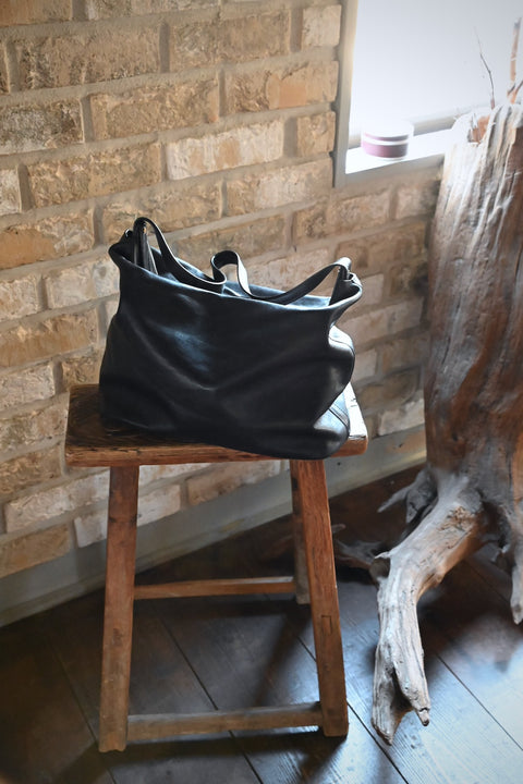 【ヌ｜オーダー制】ランズーバッグ（horse leather / black）
