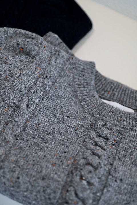 No.11 On a cold winter day ギャザーパフセーター（cloudy gray）
