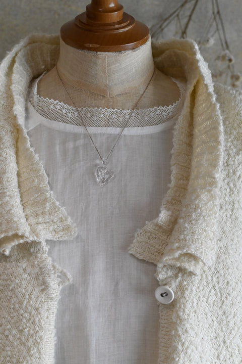 No.6 寂静 スリーブレスレースブラウス（white）