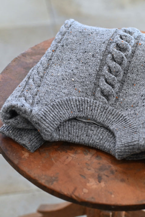 No.11 On a cold winter day ギャザーパフセーター（cloudy gray）