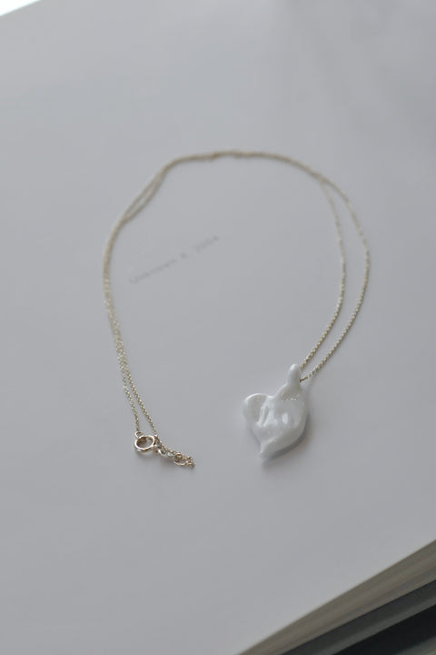 【SIESES GLASS】Ripple Heart Necklace