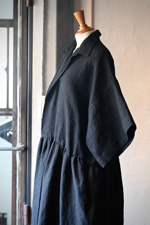 No.8 木の梢 ワイドスリーブドレス（black）
