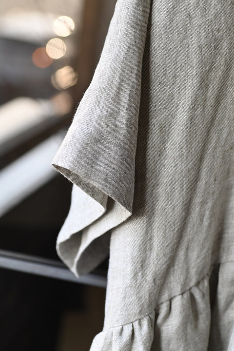 No.8 木の梢 ワイドスリーブドレス（ash beige）