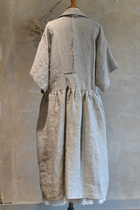 No.8 木の梢 ワイドスリーブドレス（ash beige）