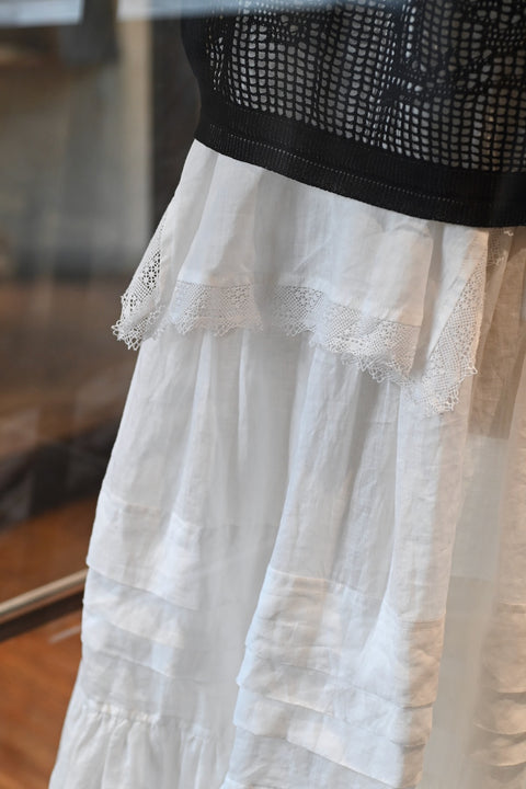 No.6 寂静 ギャザーレーススカート（white）