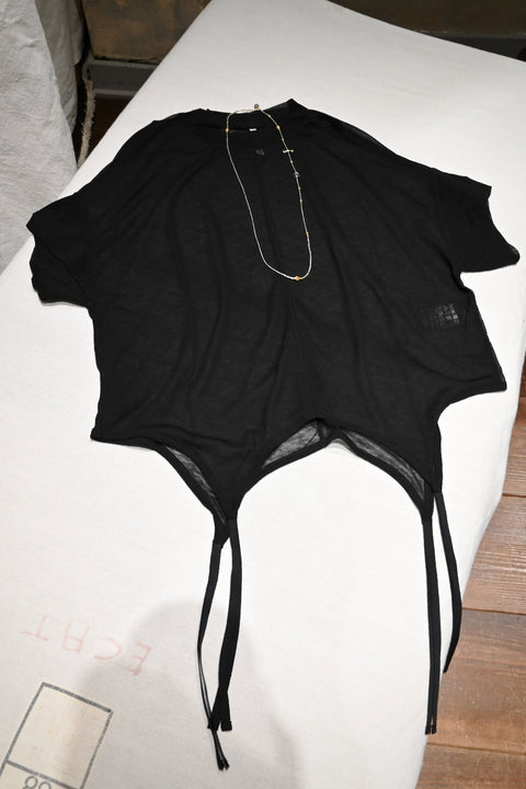 No.13 羅（うすもの） ショートスリーブトップス（black）