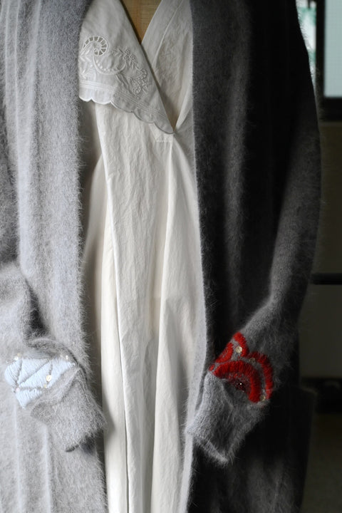Angola nylon ロングカーディガン（gray）