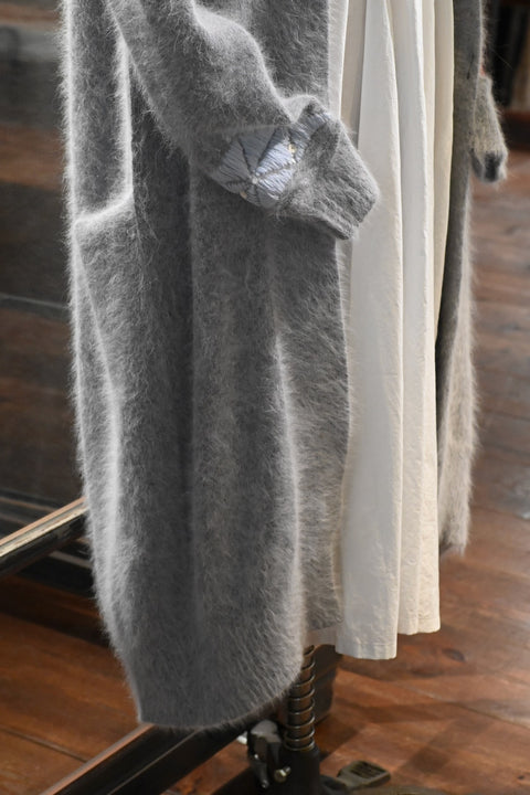Angola nylon ロングカーディガン（gray）