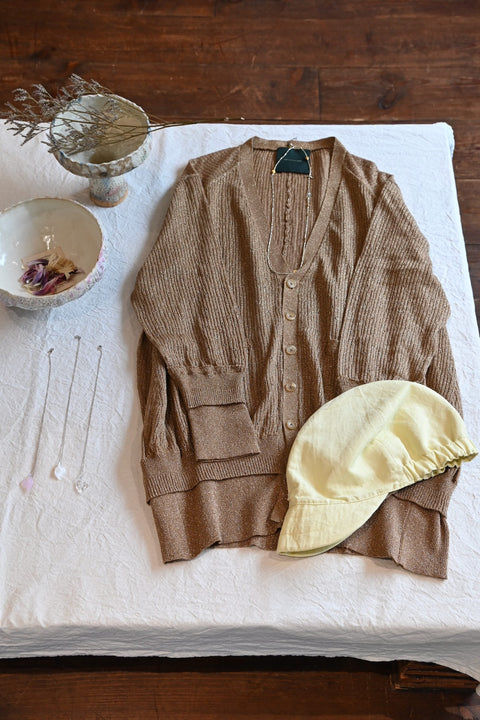 Movement of the sun ニットカーディガン（evening gold）