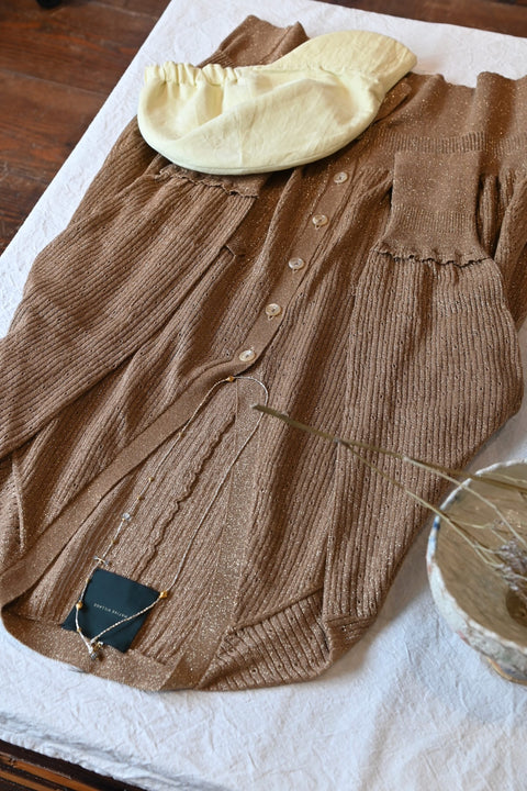 Movement of the sun ニットカーディガン（evening gold）