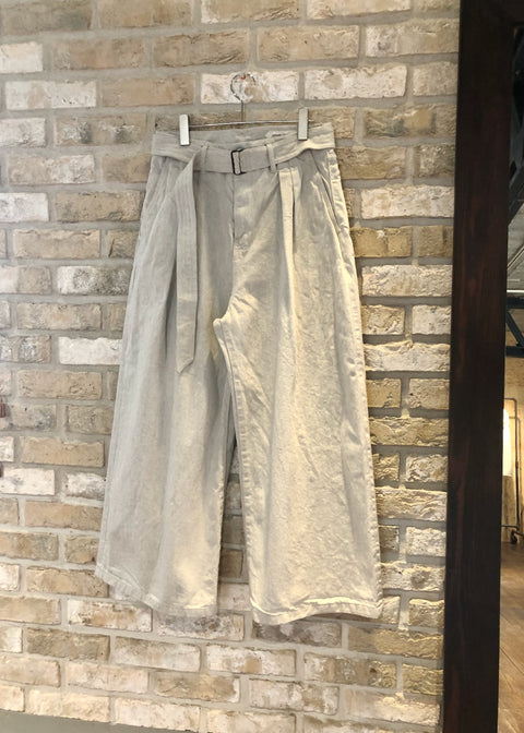 No.12 灌木 ブッシュワイドパンツ（white gray）