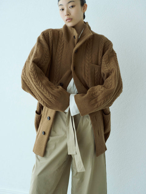 No.12/ moment : 瞬間 カーディガン（camel brown）