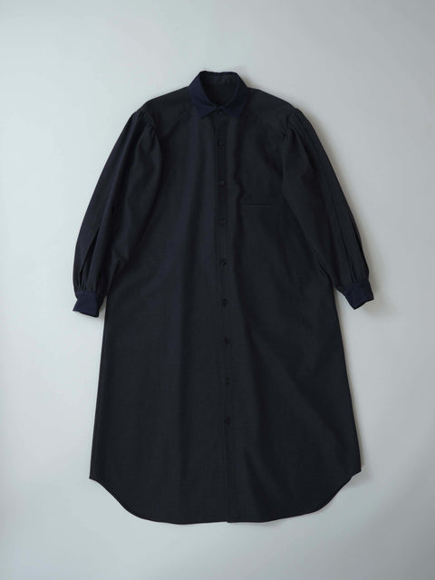 No.13 Principal シャツカラードレス（gray+navy）