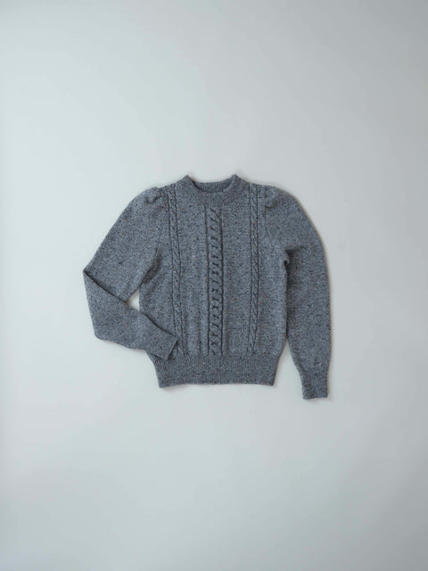No.11 On a cold winter day ギャザーパフセーター（cloudy gray）