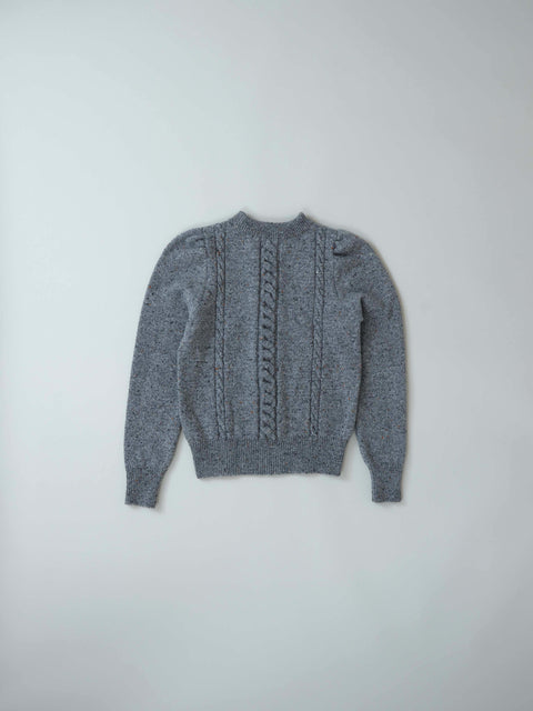 No.11 On a cold winter day ギャザーパフセーター（cloudy gray）