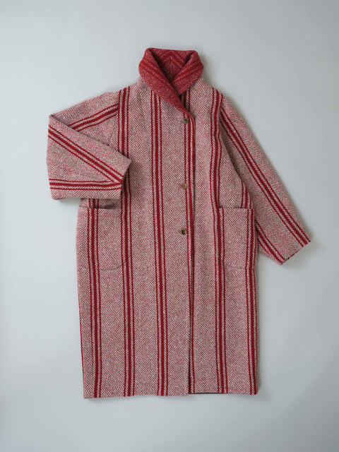No.15 To the streets of Paris ショールカラーコート（red stripe）