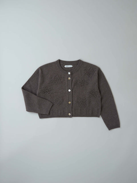 No.10 Outside the window アマリリスカーディガン（brown beige）