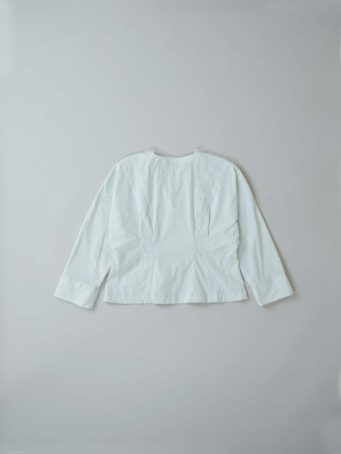 No.5 Simple longing 刺繍襟プルブラウス（pale mint）