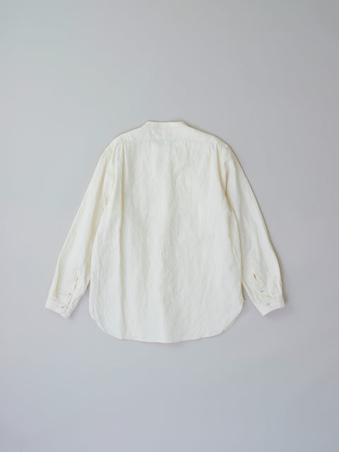 ノーカラーシャツ（off white）