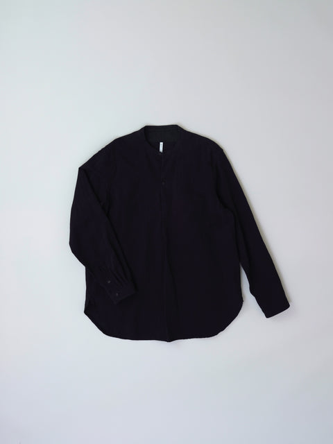 ノーカラーシャツ（black）