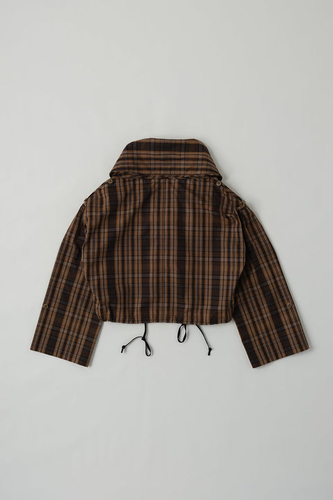 Water-repellent フードカラーブルゾン（mix check）